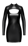 Robe chic sexy en wetlook ouvert – Vert – Noir