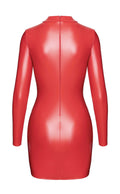 Robe glamour sexy en wetlook ouvert – Vert – Noir