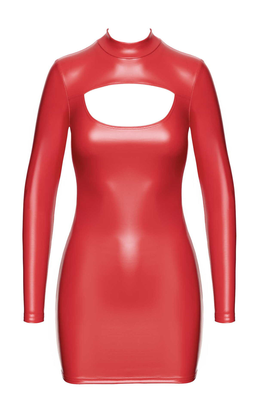 Robe glamour sexy en wetlook ouvert – Vert – Noir | Voyage Sensuel