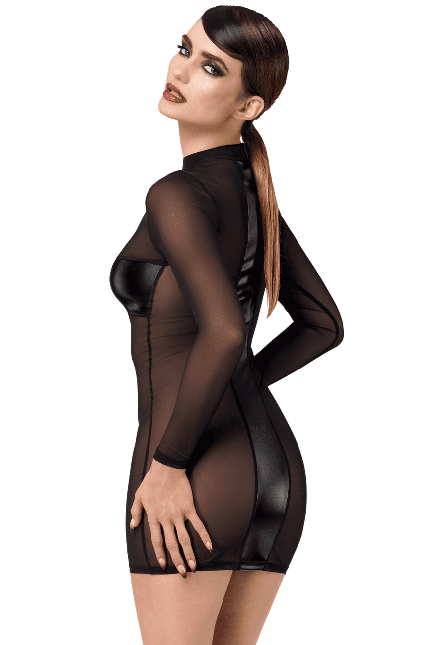 Minirobe en tulle transparent – Noir | Voyage Sensuel