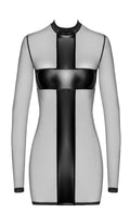 Minirobe en tulle transparent – Noir