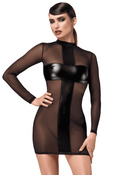 Minirobe en tulle transparent – Noir