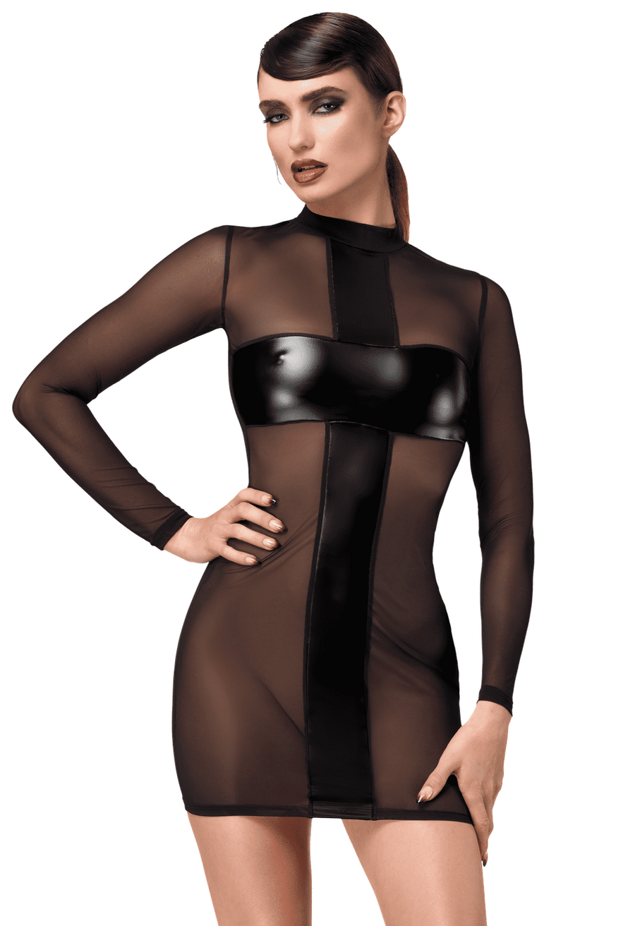 Minirobe en tulle transparent – Noir | Voyage Sensuel