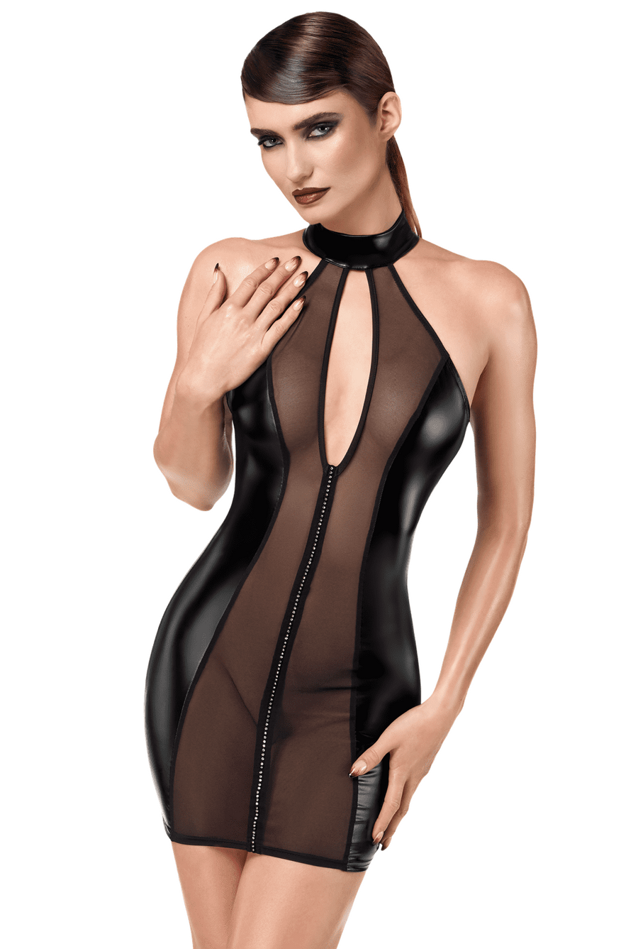 Minirobe chic en tulle transparent – Noir | Voyage Sensuel
