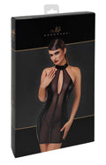 Minirobe chic en tulle transparent – Noir