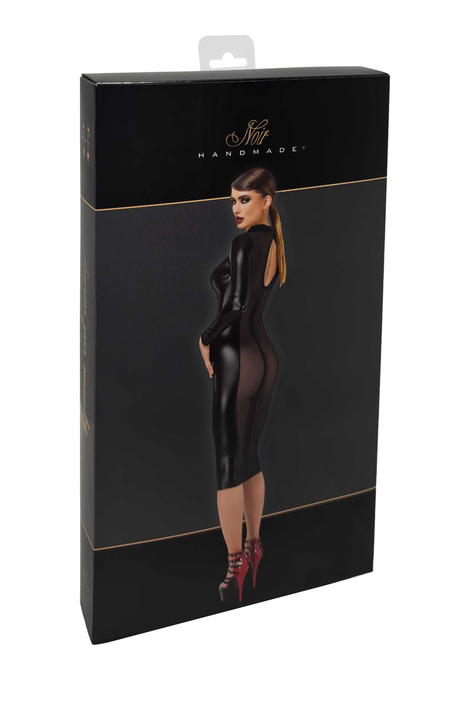 Robe élégant sexy en tulle transparent – Noir | Voyage Sensuel