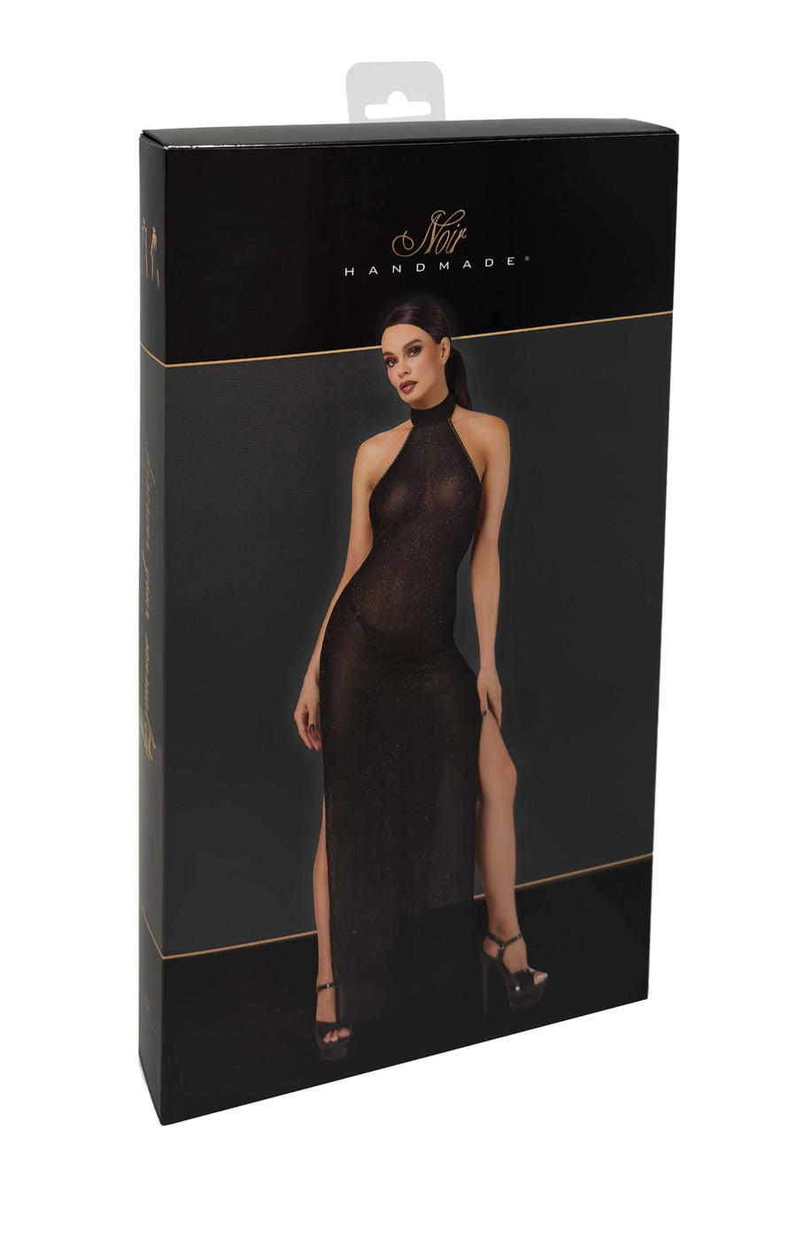 Robe sexy en tulle transparent ouvert – Vert – Noir | Voyage Sensuel