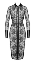 Robe glamour sexy en dentelle – Noir – Noir