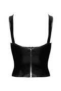 Guêpière chic en PVC brillant – Noir