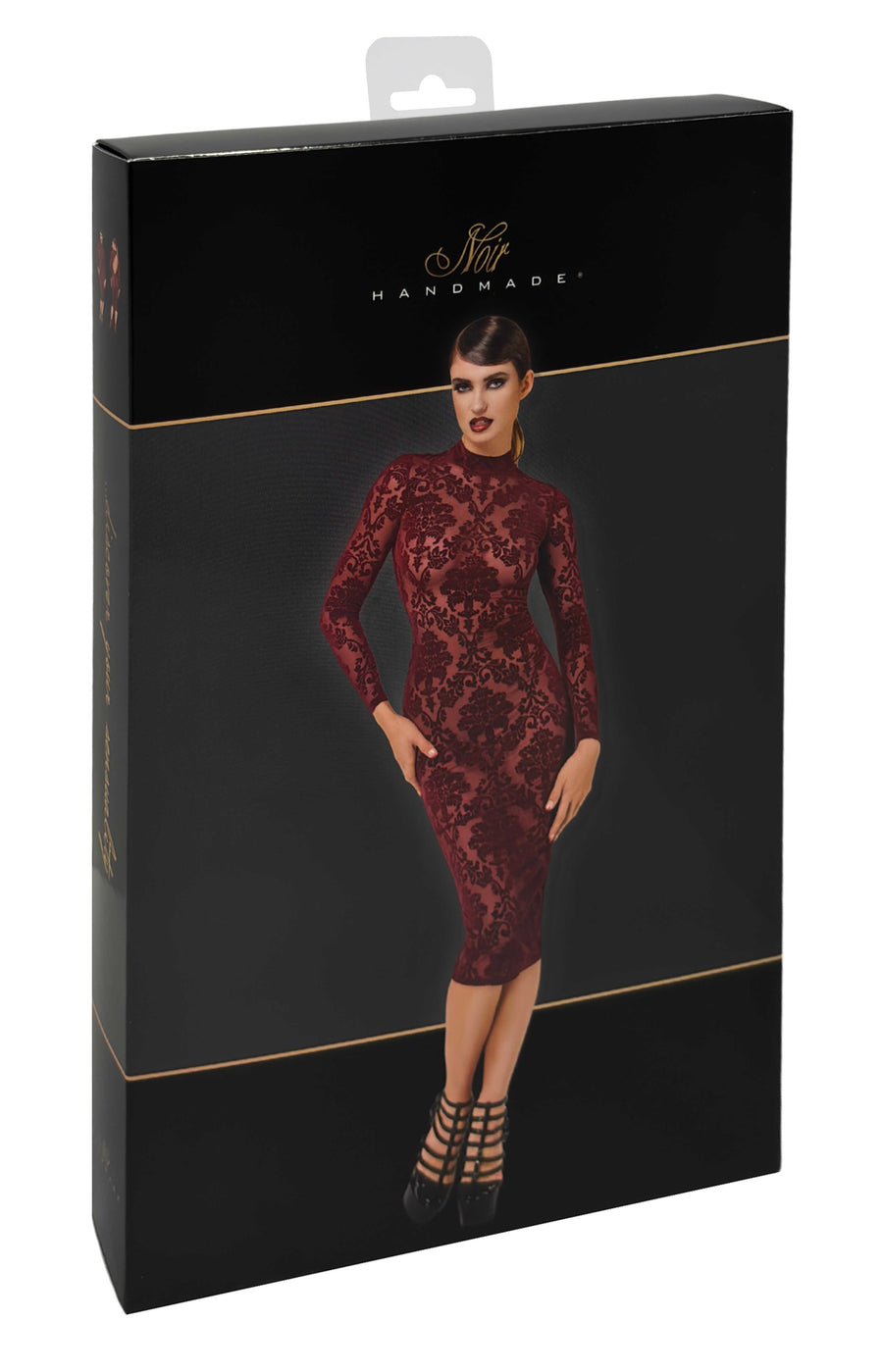 Robe glamour sexy en tulle transparent ouvert – Vert – Noir | Voyage Sensuel