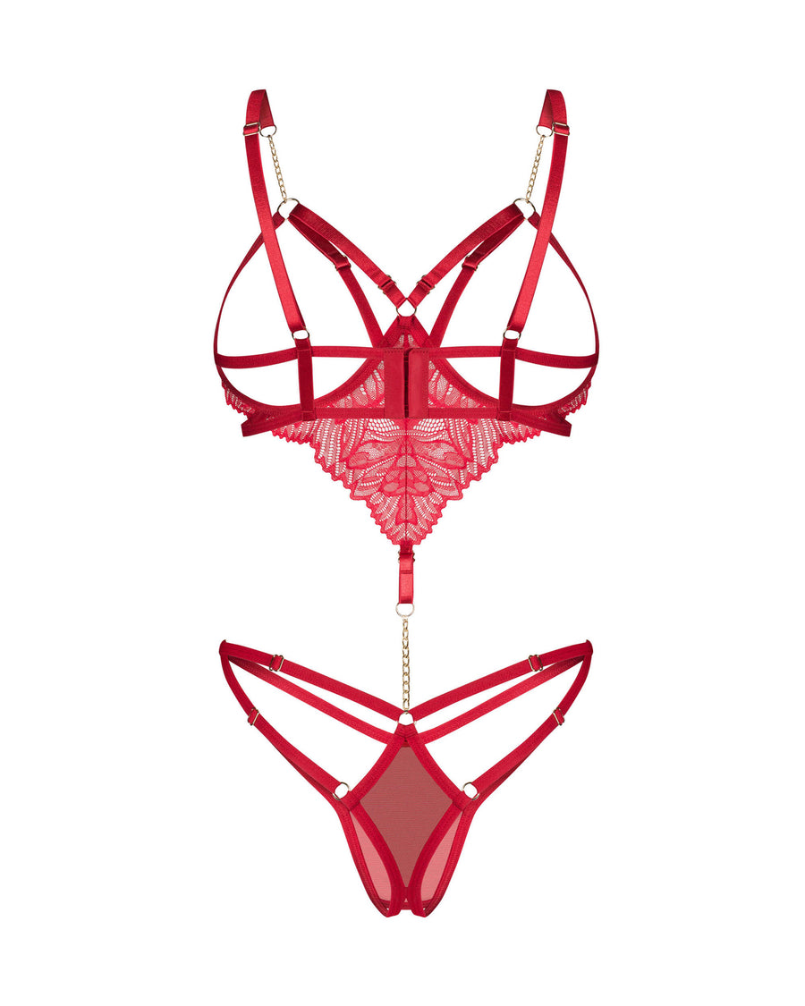 Matildea body ouvert Rouge | Voyage Sensuel