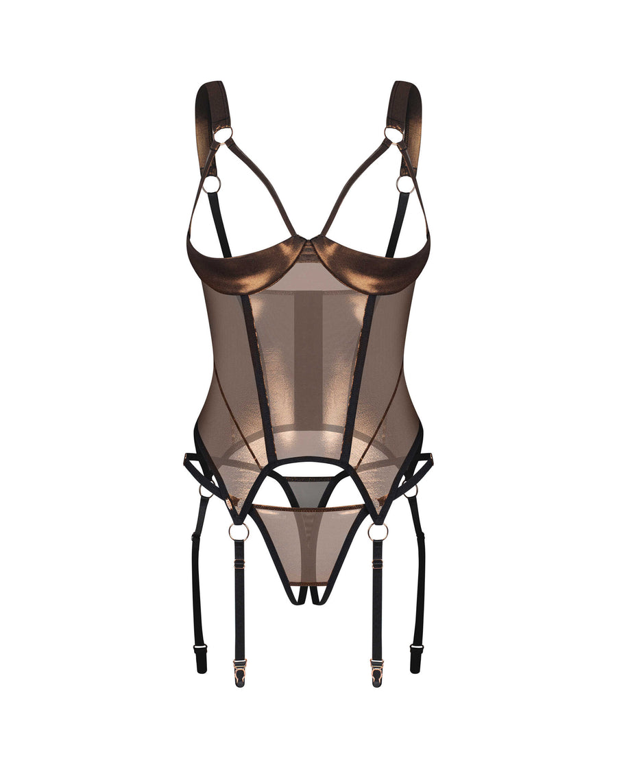 Soranna corset et string ouverts | Voyage Sensuel