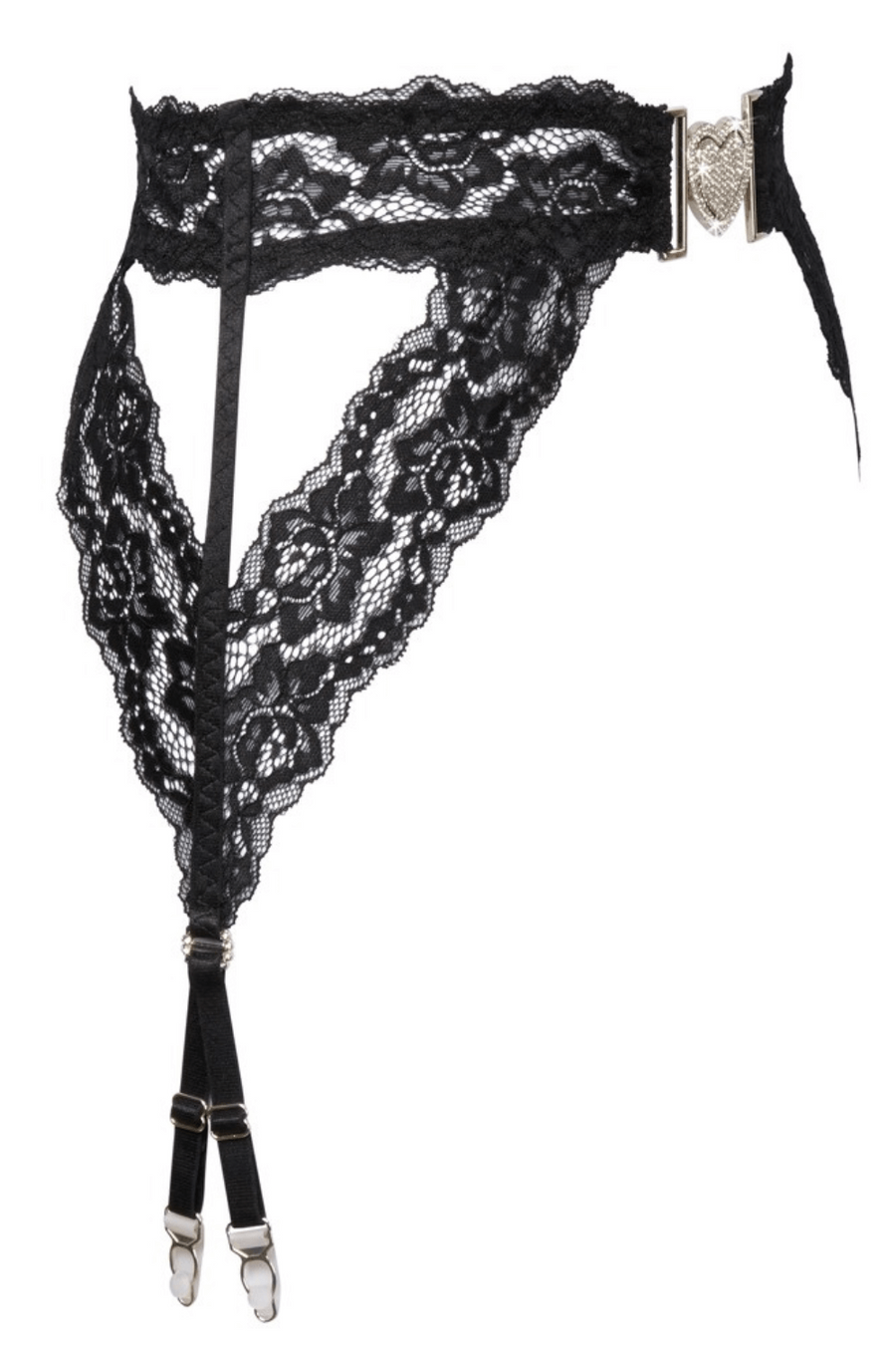 Porte-jarretelles en dentelle avec cœur décoratif - Cottelli – Cotelli Lingerie | Voyage Sensuel