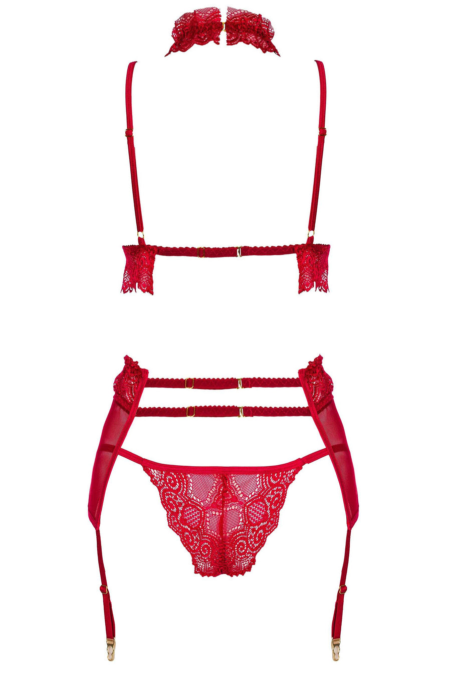 Velvet sin ensemble lingerie - Cherry | Voyage Sensuel