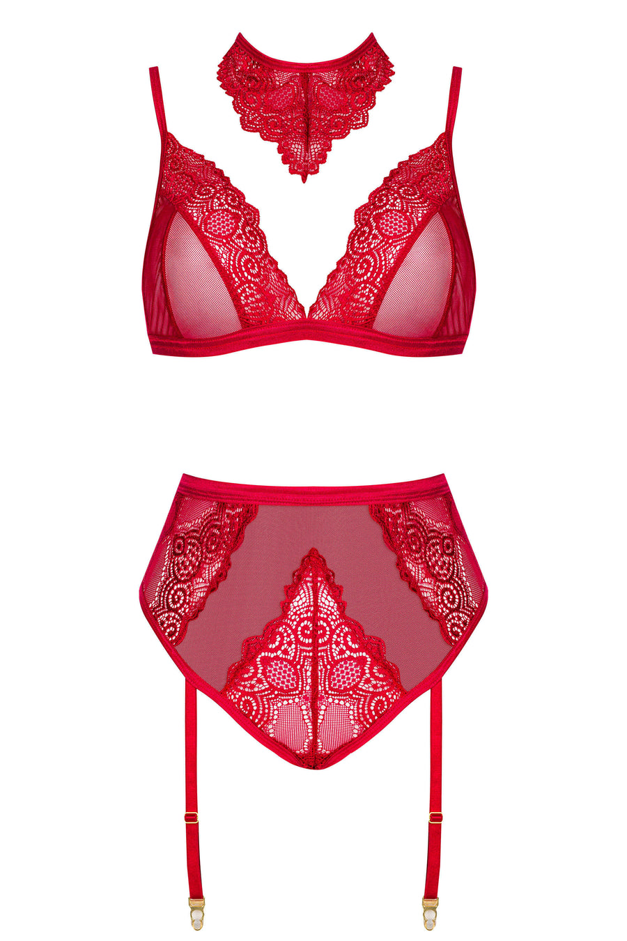 Cristalyn ensemble lingerie - Cherry | Voyage Sensuel