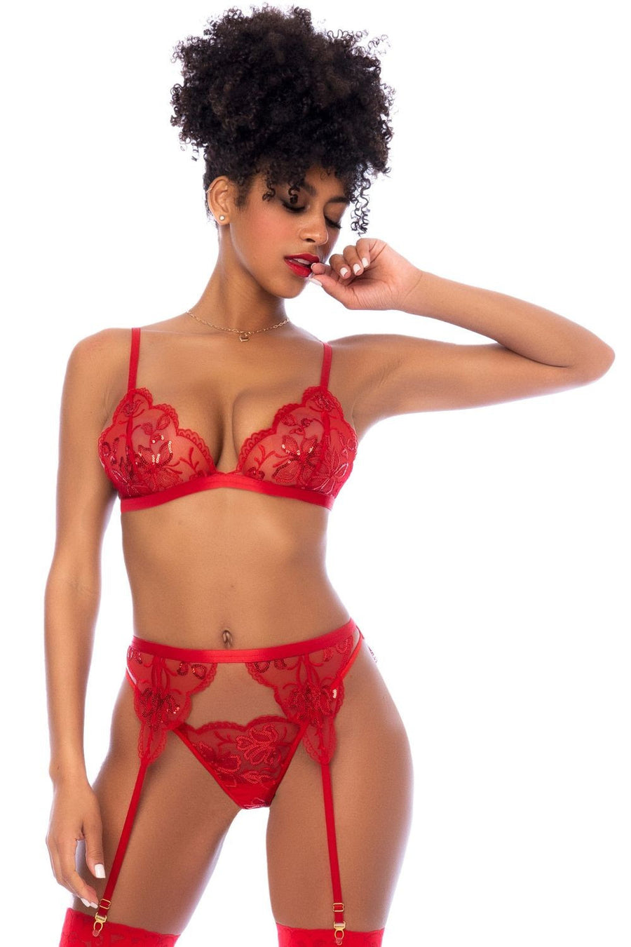 Ensemble 3 pièces rouge | Voyage Sensuel