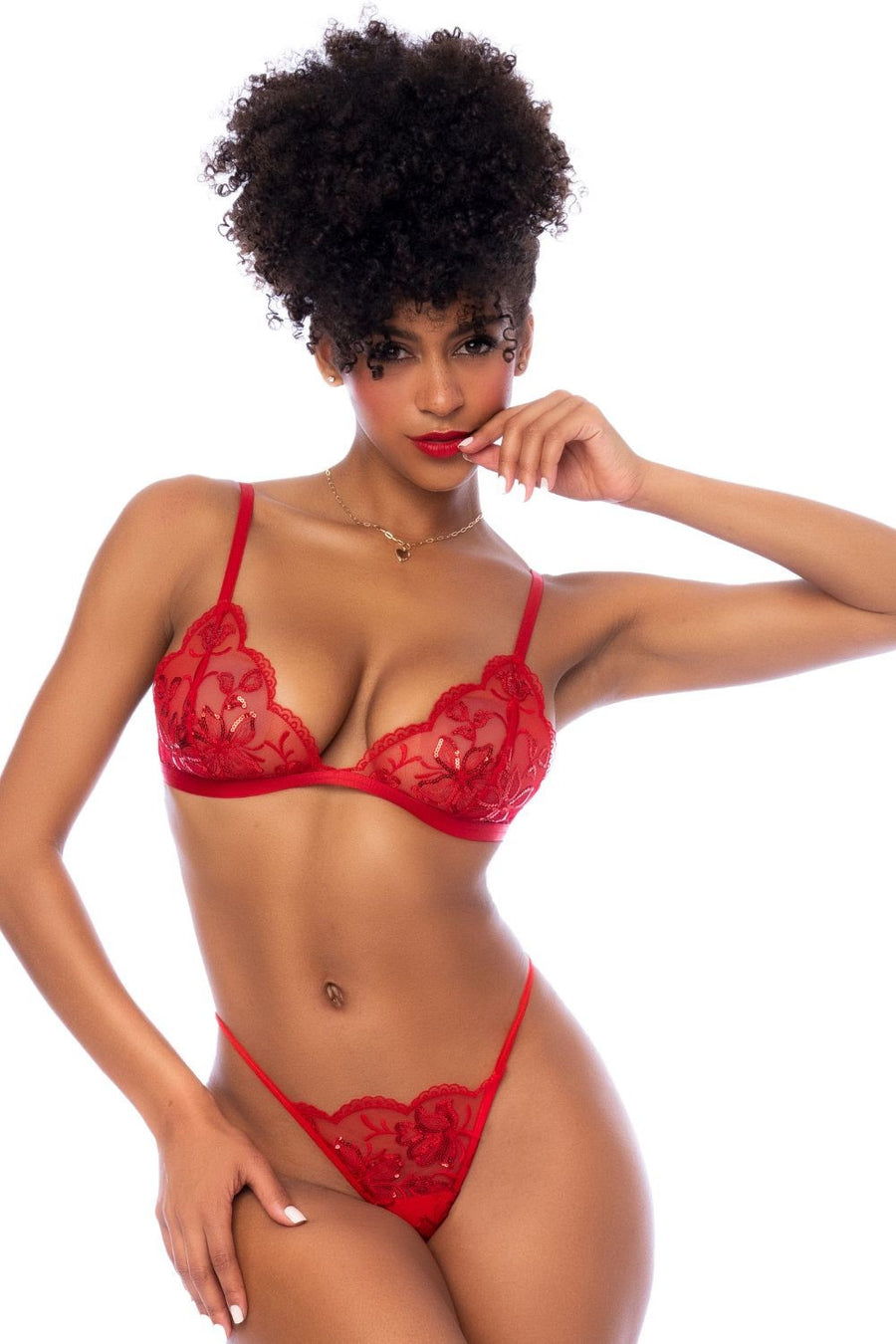 Ensemble 3 pièces rouge | Voyage Sensuel