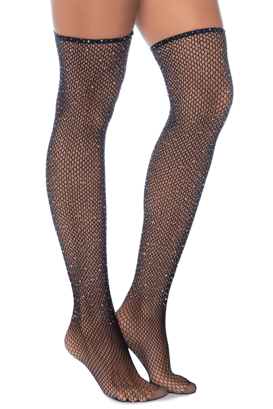 Bas résille noire avec strass | Voyage Sensuel