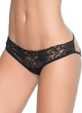 Culotte noire ouverte sexy style cage