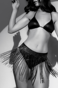 Jupe glamour à franges ornée de strass - Mapalé