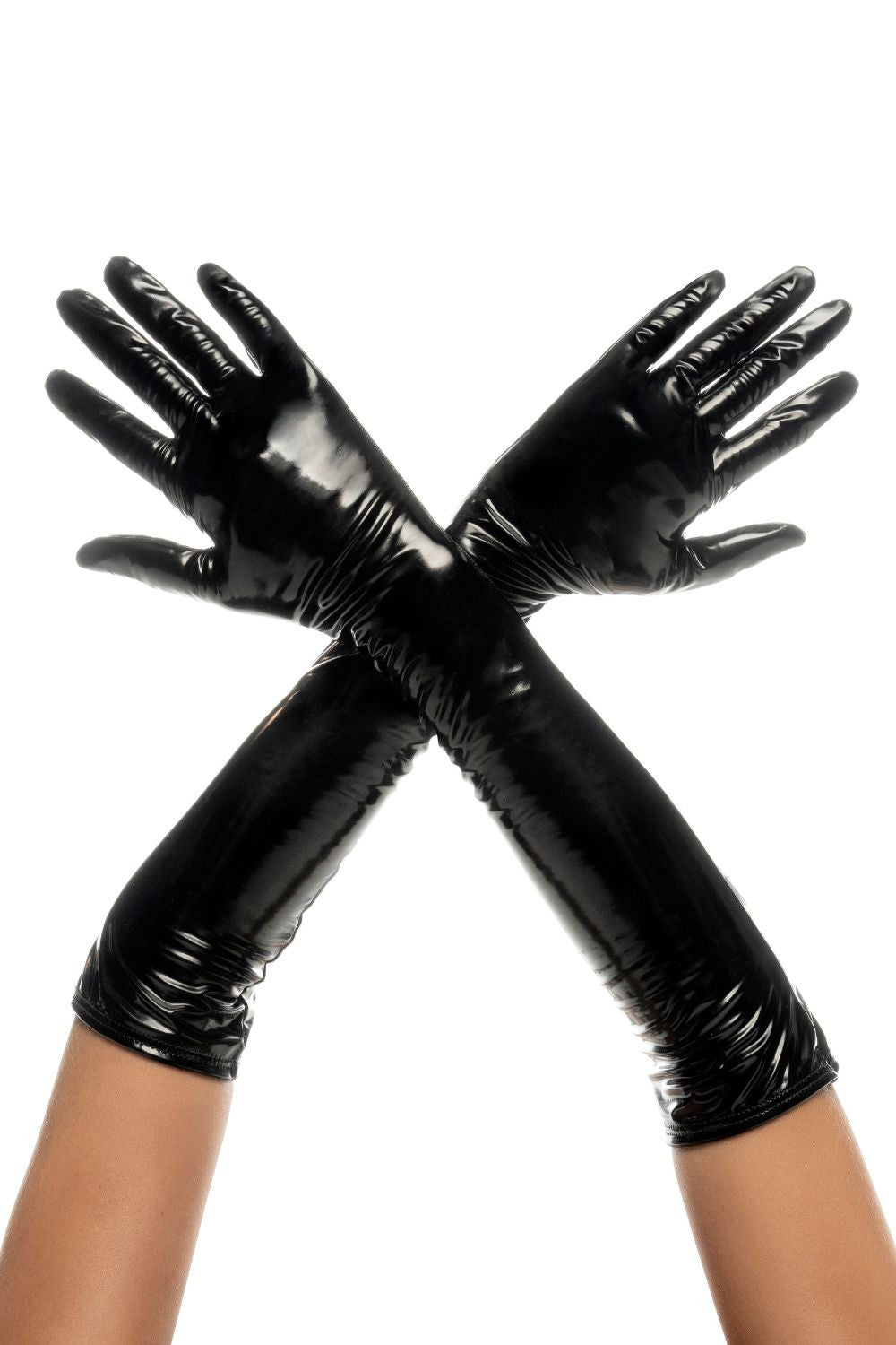 Gants en vinyle noir