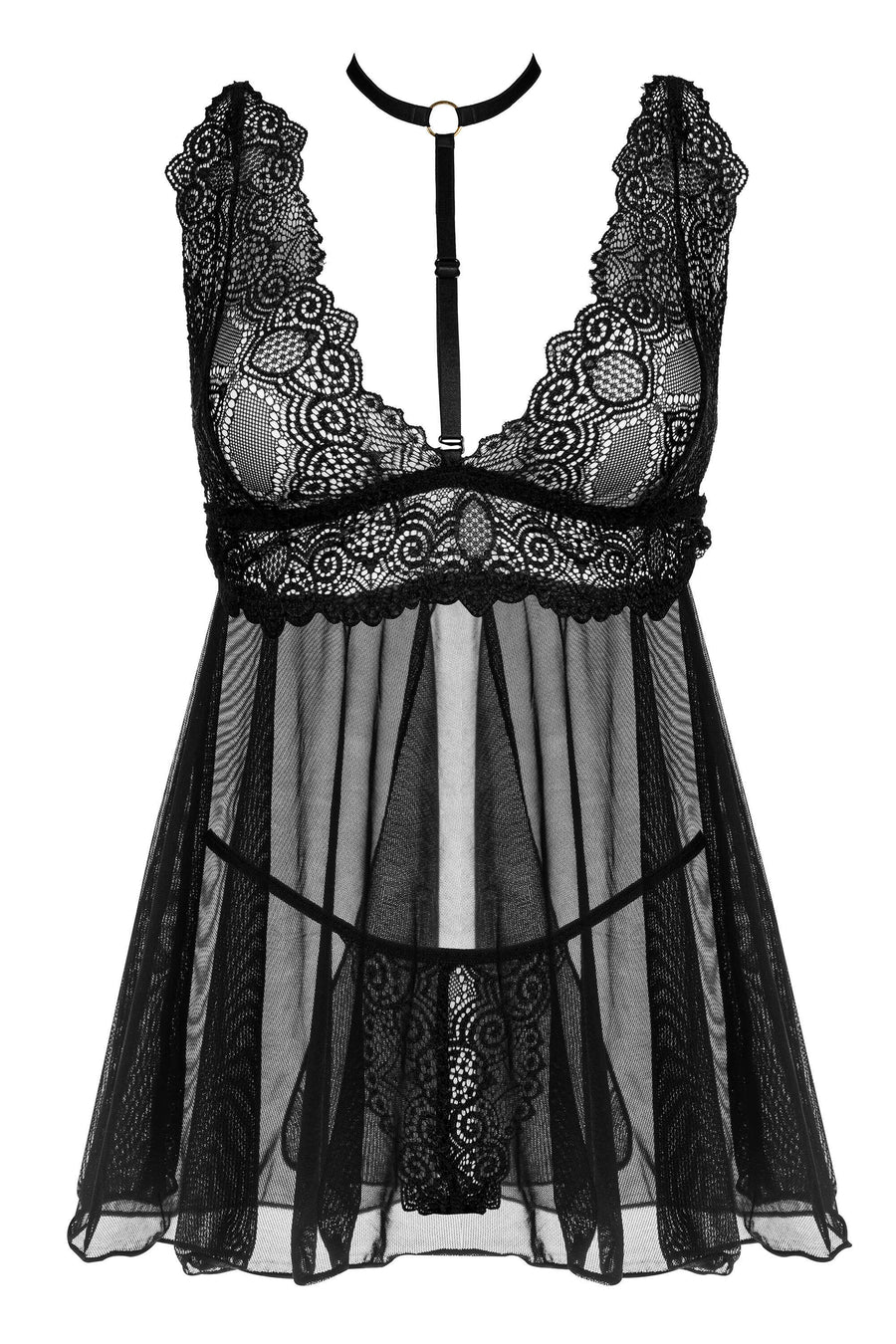Milana babydoll - Noire | Voyage Sensuel