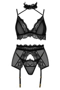 Velvet sin ensemble lingerie - Noir