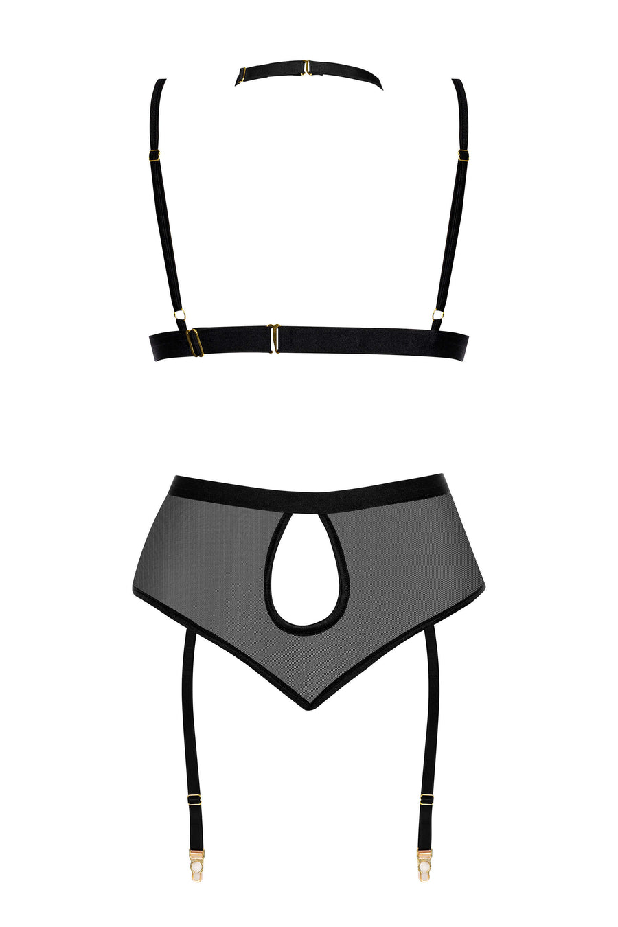 Cristalyn ensemble lingerie - Noir | Voyage Sensuel