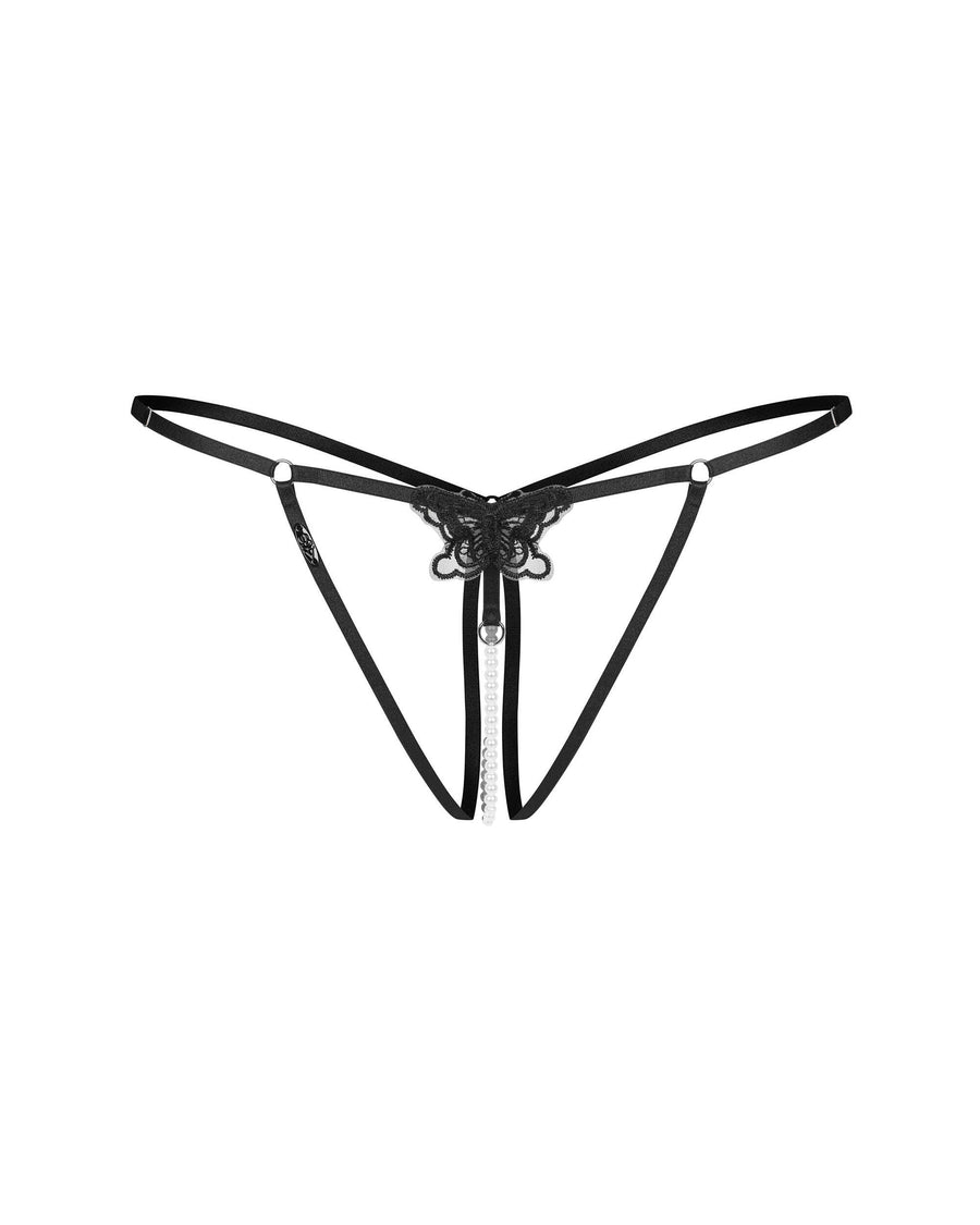 Selisme string ouvert noir | Voyage Sensuel