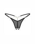Oxaria string ouvert noir