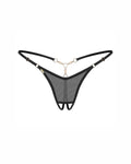 Oxaria string ouvert noir