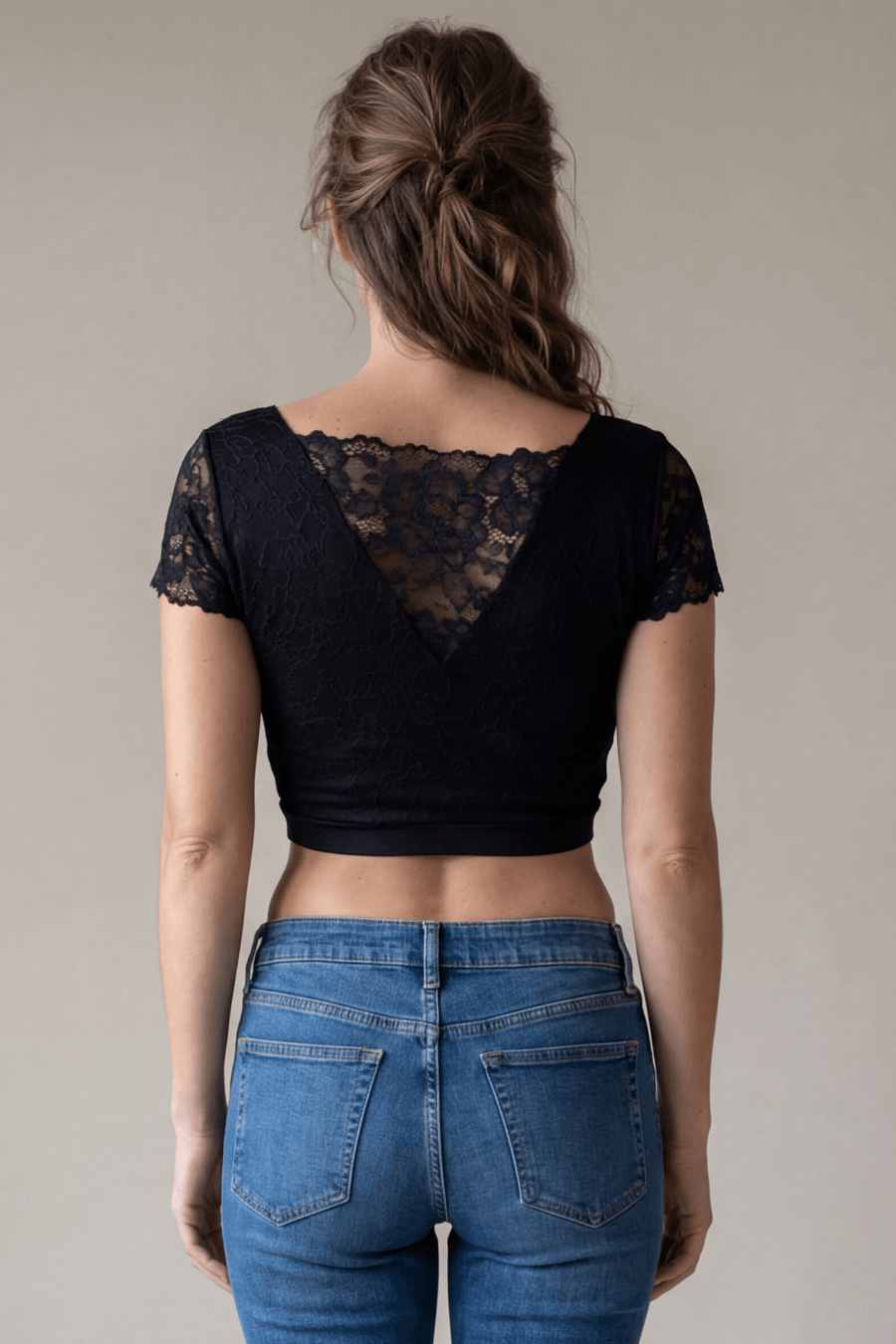 Top court noir bi matière réversible – Be lily Mode | Voyage Sensuel