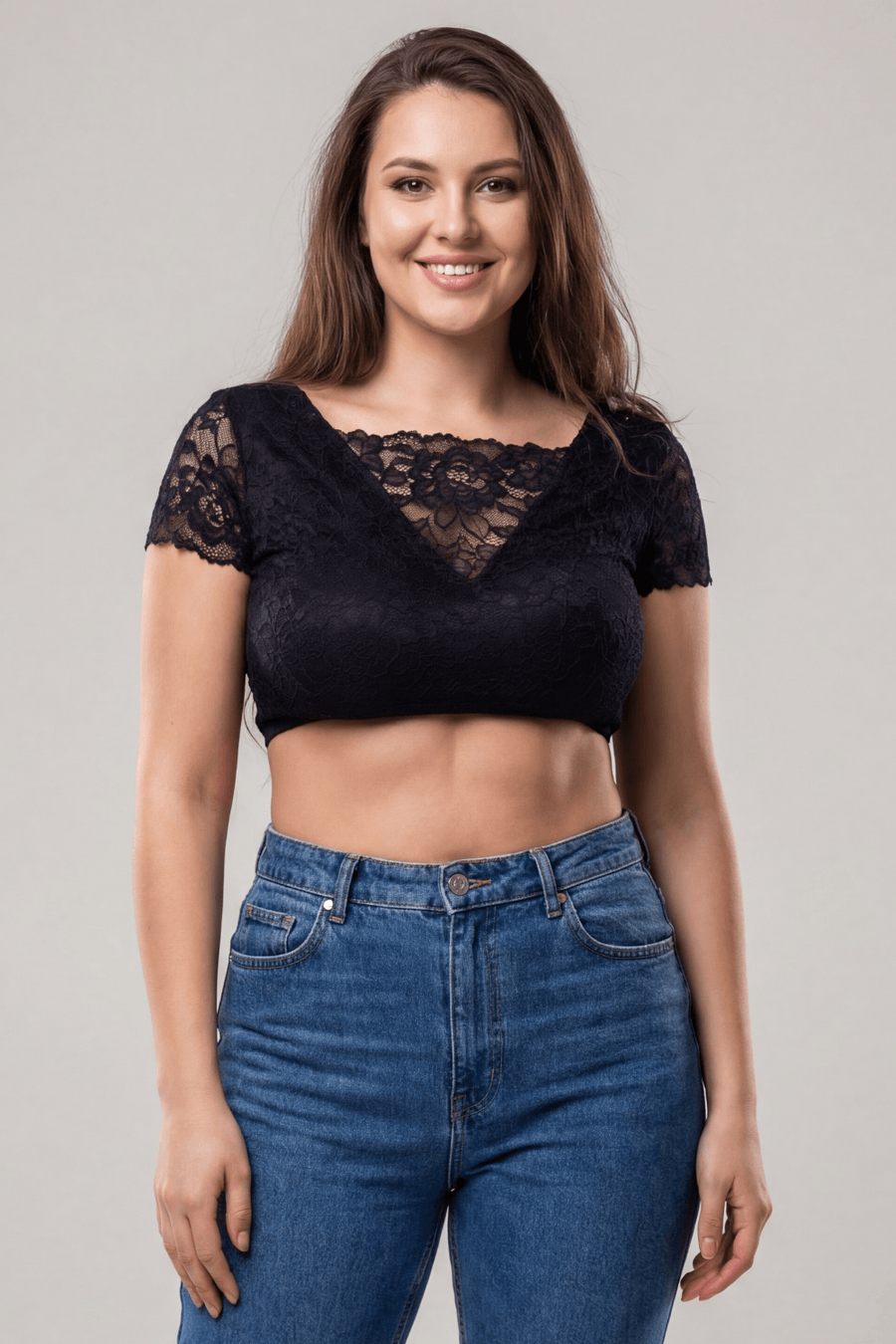 Top court noir bi matière réversible – Be lily Mode | Voyage Sensuel