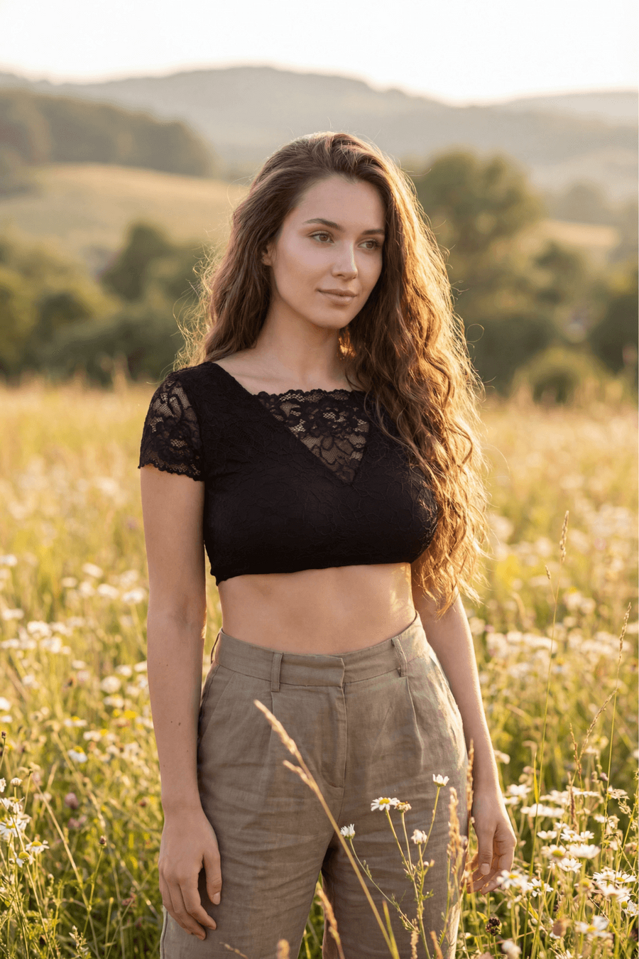 Top court noir bi matière réversible – Be lily Mode | Voyage Sensuel