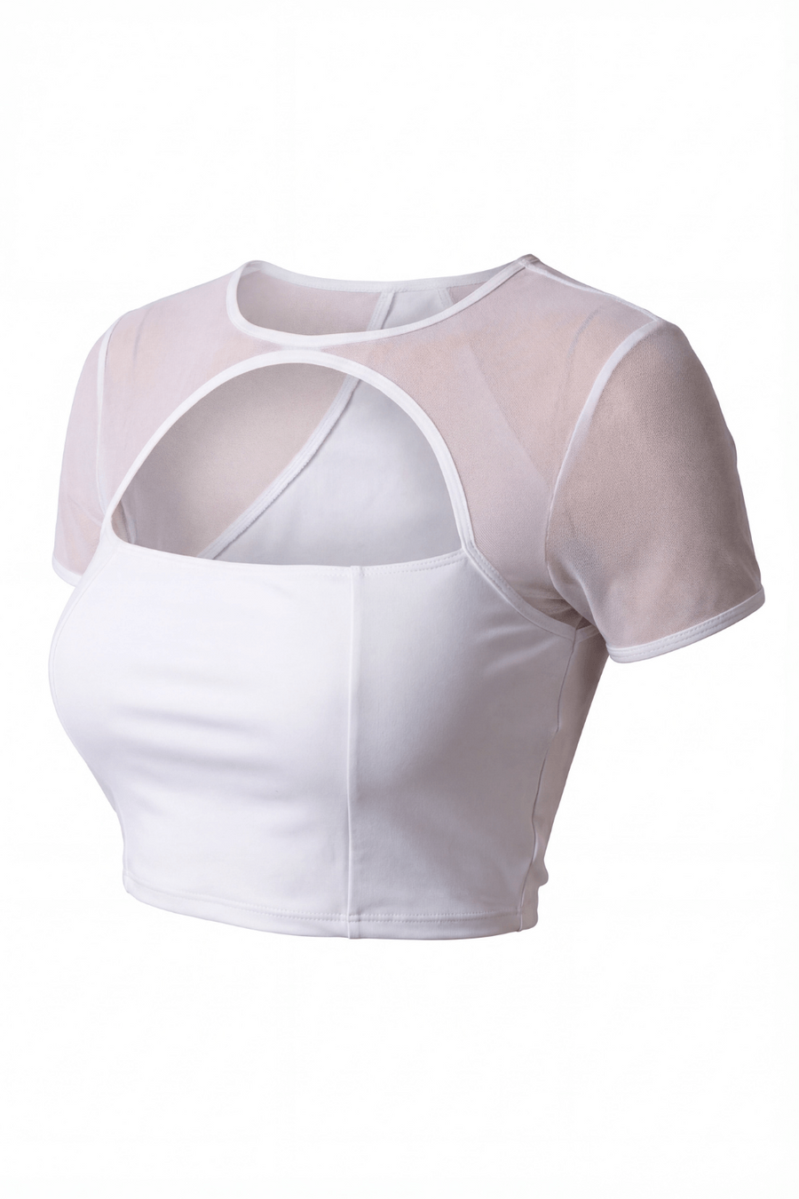 Top court blanc échancré sur le devant – Be lily Mode | Voyage Sensuel