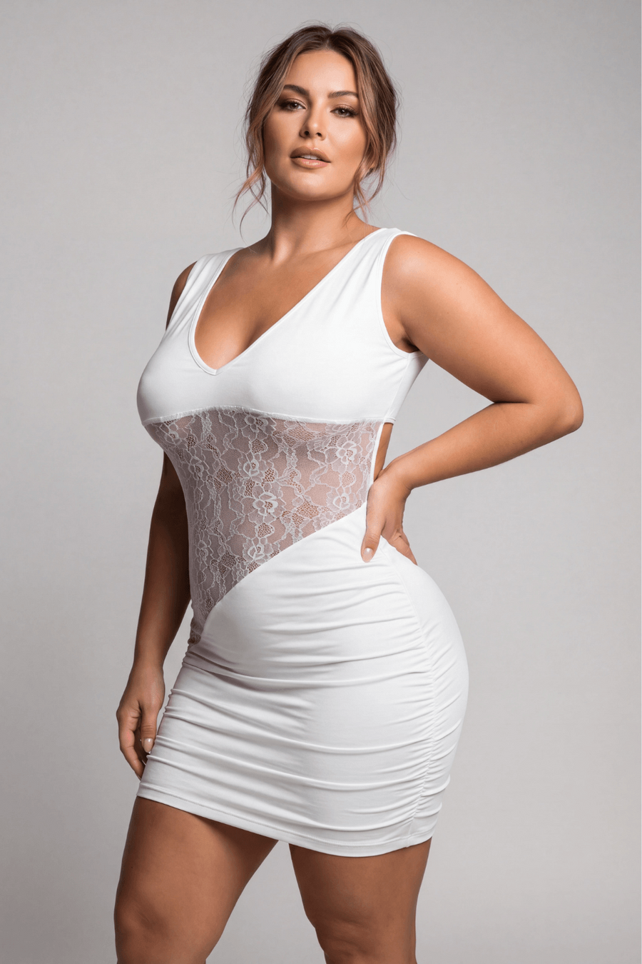 Robe blanche large décollectée Olivia – Be lily Mode | Voyage Sensuel