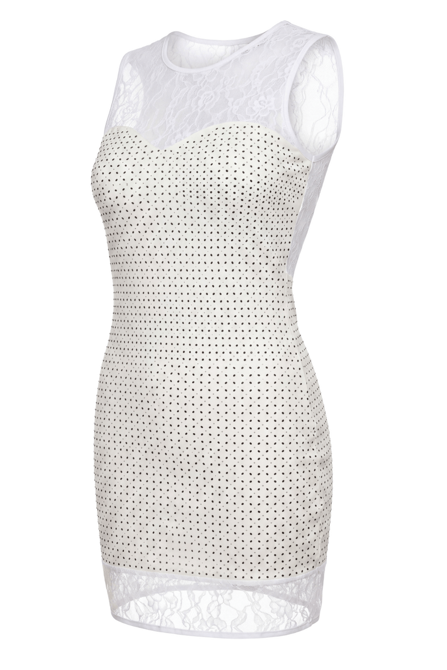 Robe simili cuir et dentelle blanche Lydia – Be lily Mode | Voyage Sensuel