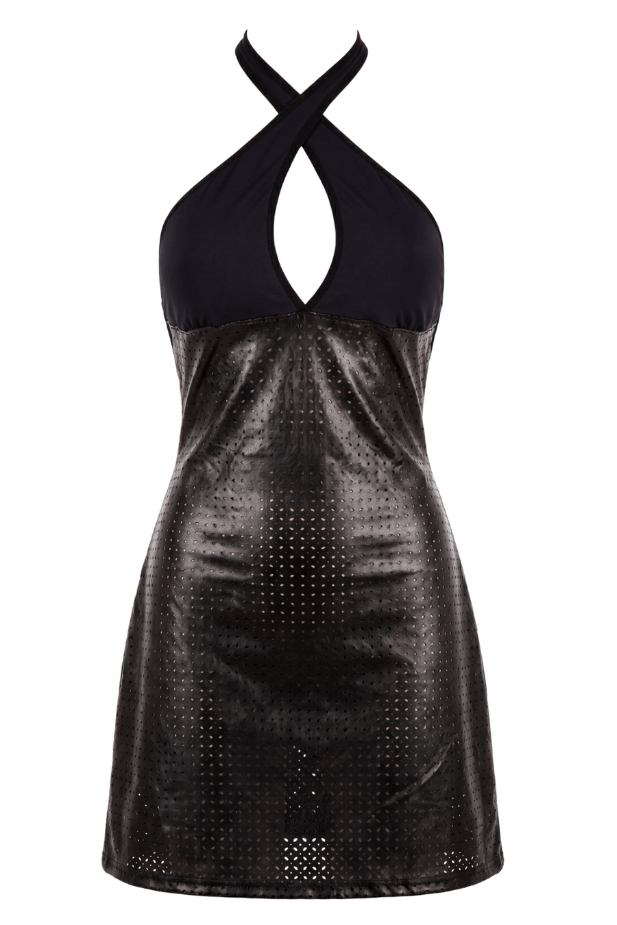 Robe noire simili cuir Margot – Be lily Mode | Voyage Sensuel