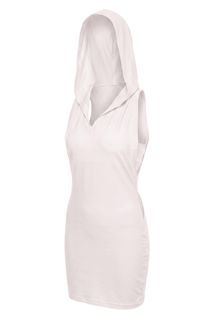 Robe blanche sensuelle avec capuche et bandeau poitrine Adriana – Be lily Mode | Voyage Sensuel