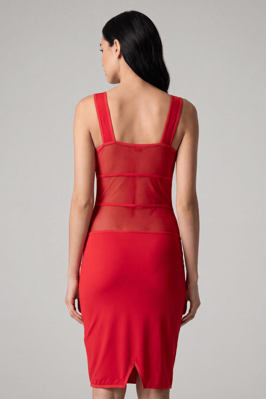 Robe sensuelle et habillée avec maille transparente rouge – Be lily Mode | Voyage Sensuel