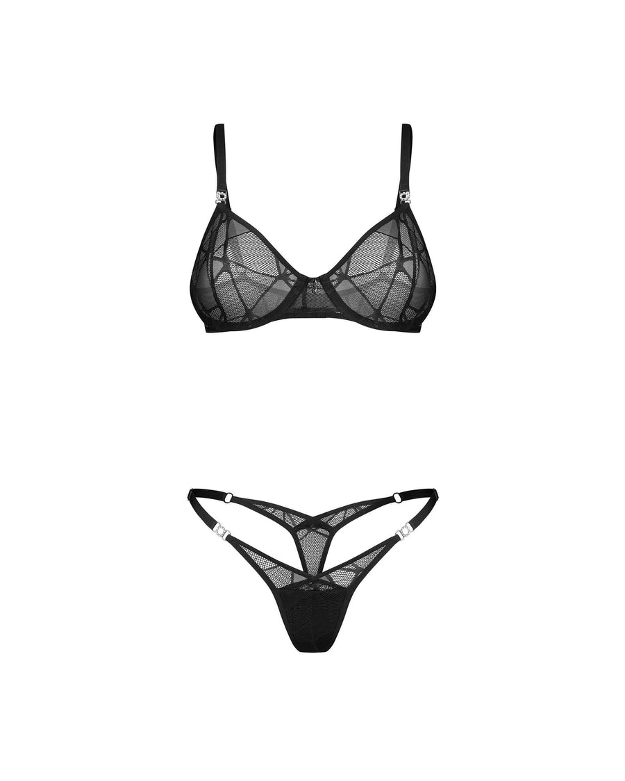 Olianna ensemble 2 pièces - Noir | Voyage Sensuel