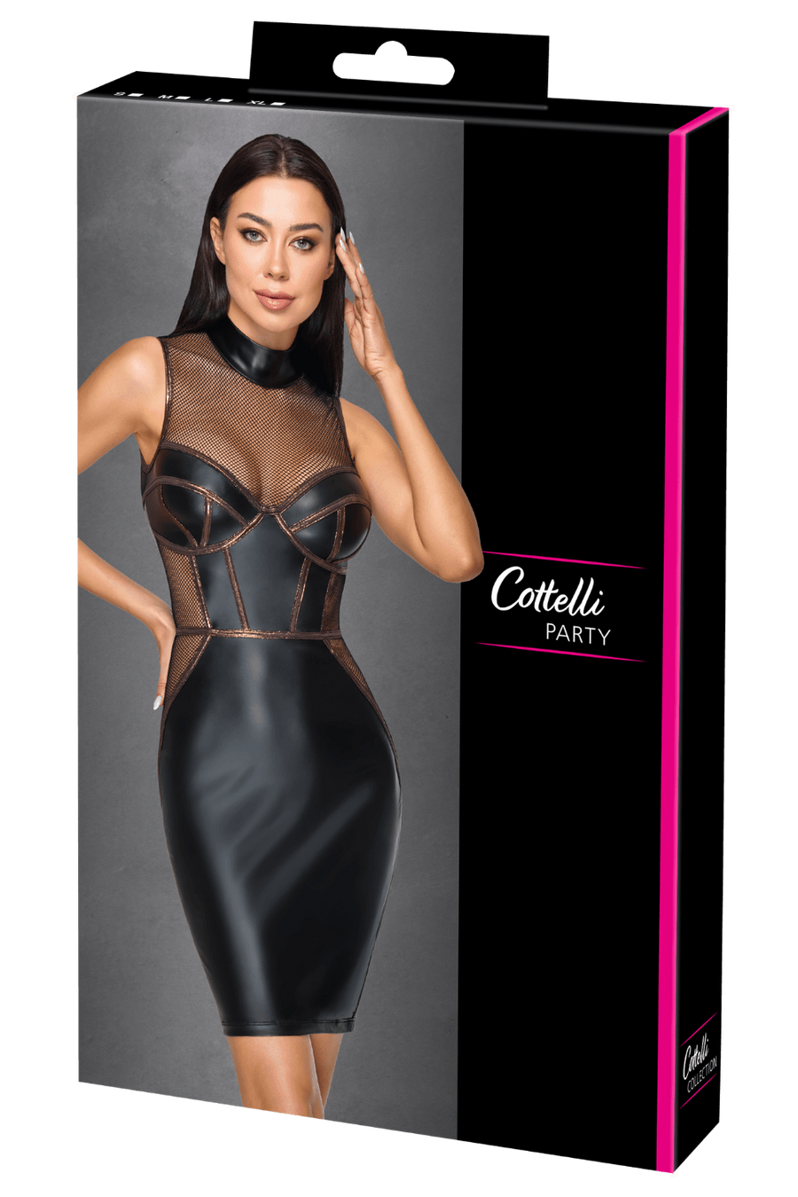 Robe Moulante Sans Manches Look Mat & Résille - Cottelli – Cotelli Lingerie | Voyage Sensuel