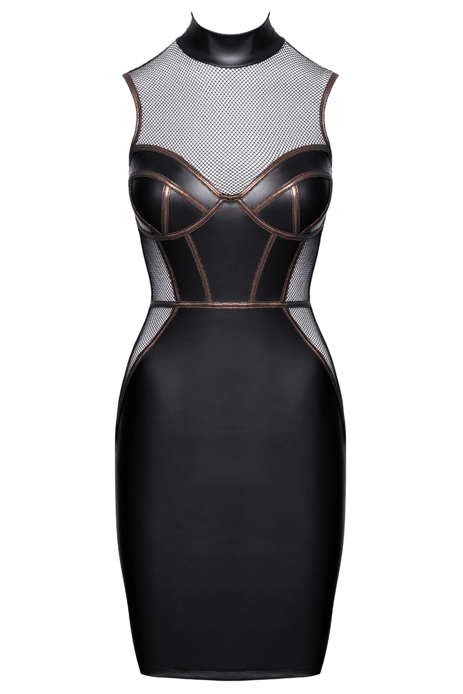 Robe Moulante Sans Manches Look Mat & Résille - Cottelli – Cotelli Lingerie | Voyage Sensuel