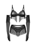 Rossay ensemble ouvert 4 pièces - Noir