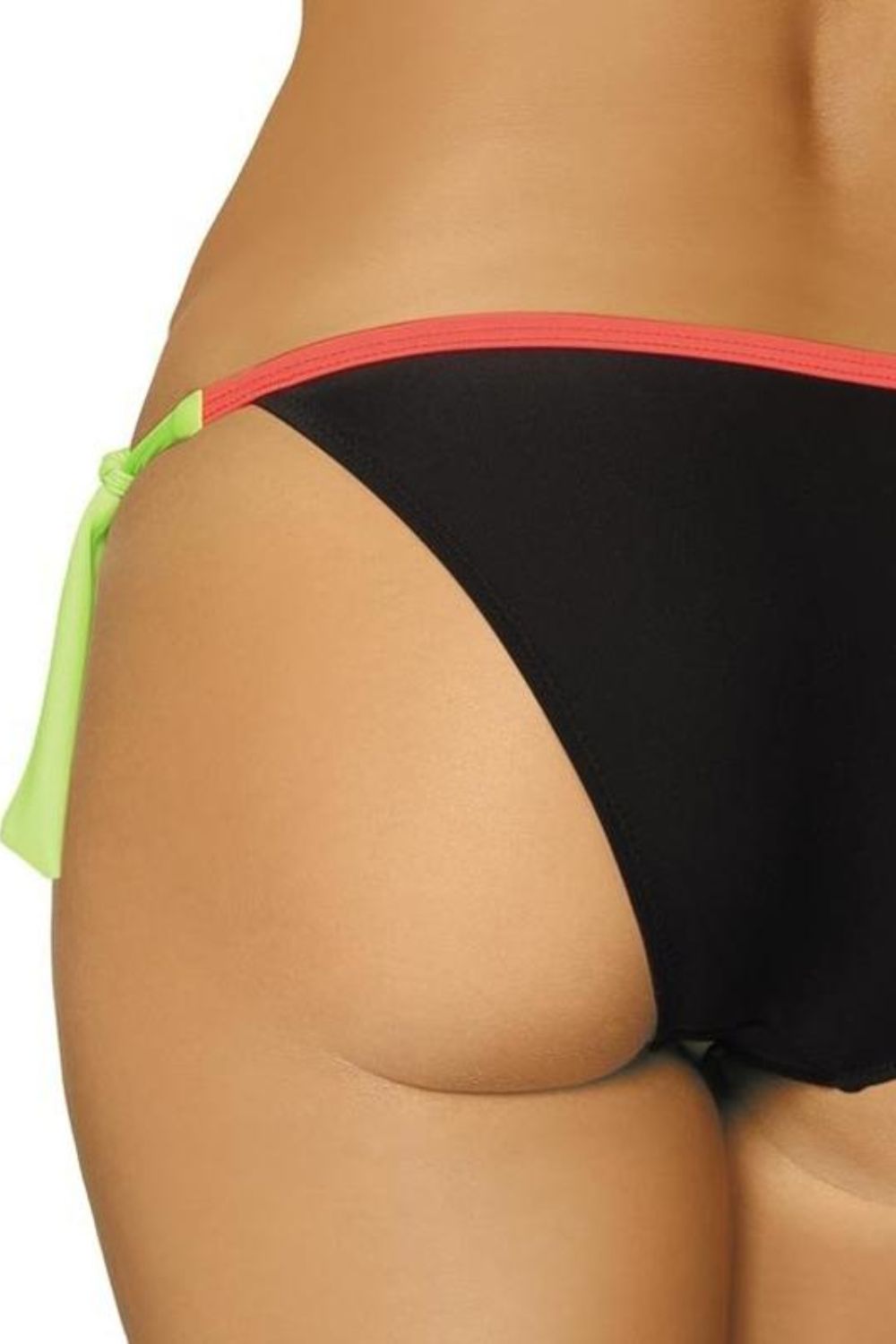 Maillot de bain 2 pièces bikini tropical noir, rose et vert