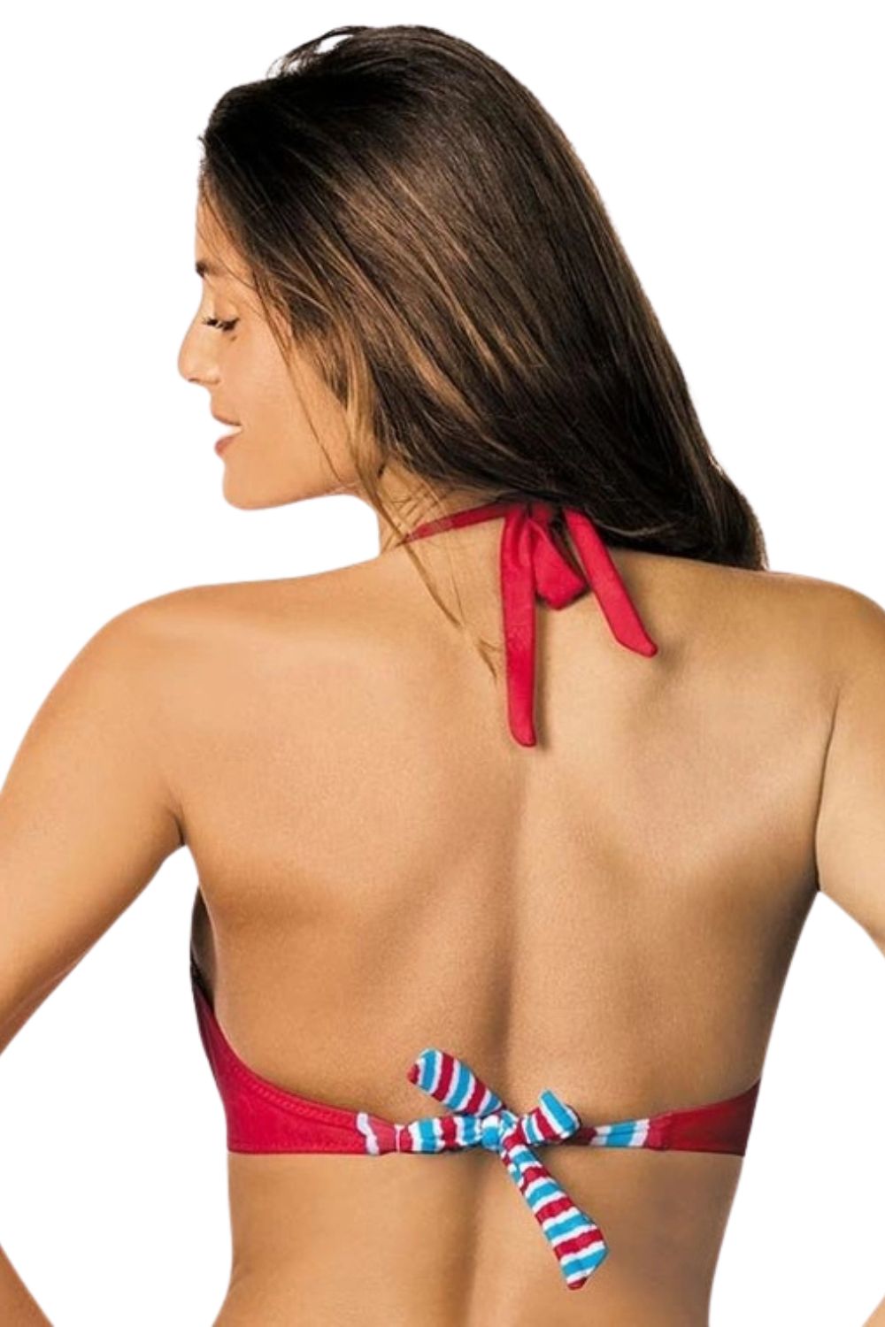 Maillot de bain 2 pièces push-up avec tissu plissé et détail de hanches