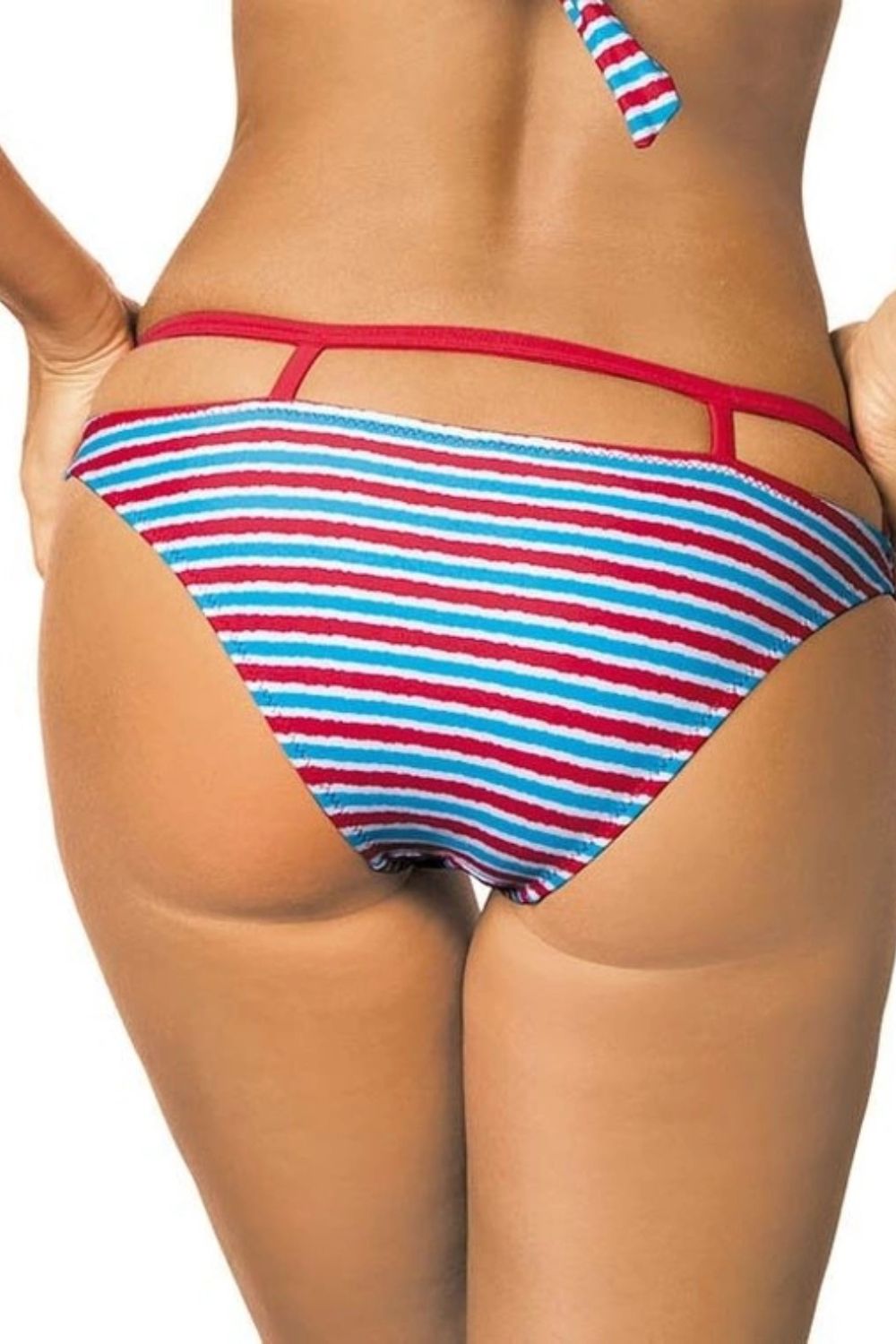 Maillot de bain 2 pièces push-up avec tissu plissé et détail de hanches