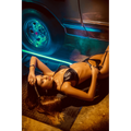 Ensemble lingerie 4 pièces noir effet wetlook – Mapalé