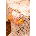 Ensemble lingerie rose et jaune en maille transparente brodée – Mapalé