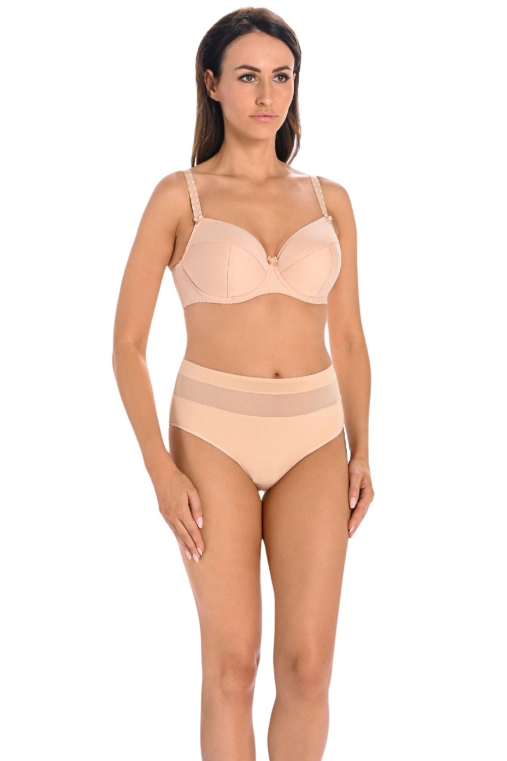 Lot de 3 : Culottes taille haute en coton beige